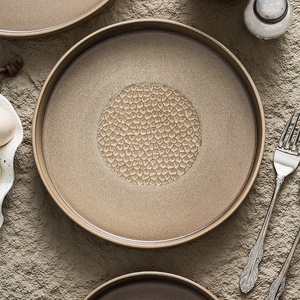 Assiette à steak en porcelaine <span class=keywords><strong>blanche</strong></span> de luxe haut de gamme, style vintage, passe au <span class=keywords><strong>micro</strong></span>-ondes, vaisselle pour la maison et l'hôtel - Product Image 3