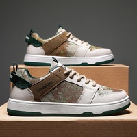 Chaussures rétro à lacets vintage pour hommes, matériau supérieur synthétique antidérapant, portable pour la marche et la course en hiver, printemps et automne