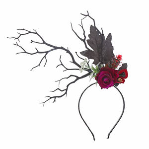 Accessori per Capelli per Festa di Halloween, Fascia con Fiori Artificiali, Cerchietto per Bambini, Fascia per Capelli da Fantasma per Cosplay - Product Image 1