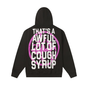 Nueva llegada de calidad superior de peso pesado 100% algodón Sudadera con capucha para hombres que es horrible lote COUPH SYRUP sudaderas con capucha de impresión clásica para hombres - Product Image 3