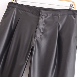 <span class=keywords><strong>Pantaloni</strong></span> <span class=keywords><strong>donna</strong></span> moda nuova moda <span class=keywords><strong>in</strong></span> finta pelle retrò a vita alta con cerniera a mosca <span class=keywords><strong>pantaloni</strong></span> da <span class=keywords><strong>donna</strong></span> - Product Image 3