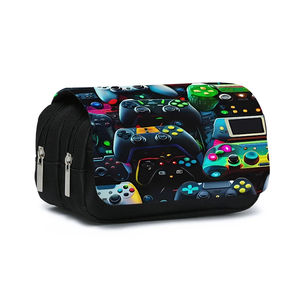 Игровой контроллер XIANGHUI, двухслойная раскладная ручка с принтом, лучший подарок, школьный рюкзак для детей с мультяшным принтом, сумка-карандаш - Product Image 3