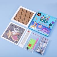 Kits de Pintura de Diamantes Personalizados con Imágenes de Animales, Tamaño Infantil, Cuadrados, con Marco, para Niños