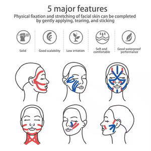 Cinta Hipoalergénica de Algodón para Lifting Facial, Directo de Fábrica, Personalizable, Cinta de Kinesiología para Lifting Facial, para Arrugas y Reafirmación de la Piel - Product Image 5
