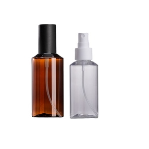 High-end 100 150 200 280ml PET Amber Green for Skin Care Serum & Shampoo Lotion Spray Bottle with Matte Black White Cap - Product Image 6