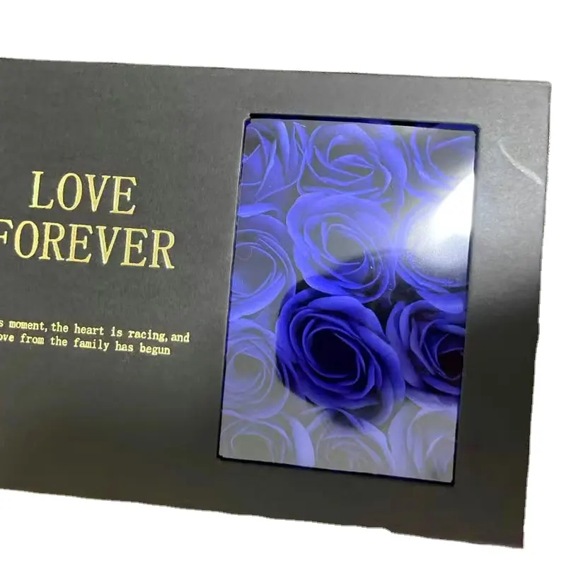 Chaude et belle boîte-cadeau de luxe emballage papier carton Roses florales coffrets cadeaux boîte à fleurs en papier ronde pour fleurs FlowerBag