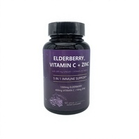 Complément Alimentaire OEM 5-en-1 Soutien Immunitaire : Sureau, Vitamine C, Zinc, Gingembre, Vitamine D3 - 60 Capsules