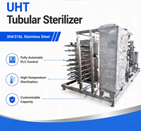UHT Tubulaire Sterilisator met Ontluchter Automatische Sterilisatiemachine voor Melk, Fruitsap & Plantaardige Drankenfabriek