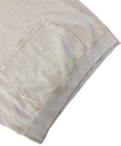 Sudadera con capucha lavada con ácido recortada de gran tamaño para hombre, ropa de calle con patrón impreso, cuello con capucha, elementos esenciales de invierno de algodón 100% - Product Image 5