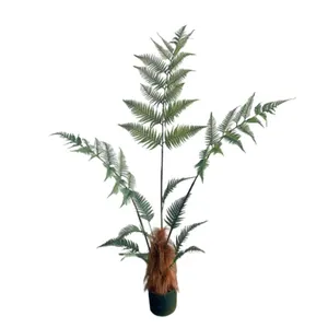 Chậu hoa nhỏ màu vàng Retriever Dương Xỉ gốc fausse plante đổ nội thất cây nhân tạo guirlande sống động như thật Bonsai