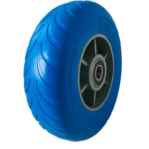 Neumático plano de espuma sintética para Carro de mano, rueda sólida de 8 pulgadas, 2,50-4