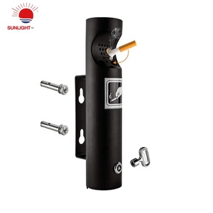Support décoratif <span class=keywords><strong>extérieur</strong></span> avec grand <span class=keywords><strong>cendrier</strong></span>, cendriers extérieurs et réceptacles à cigarettes muraux, poste de fumeur mural - Product Image 2