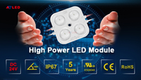 20 modules LED SMD 2835 à injection 24V étanches IP67 à courant constant 3W 4 LED, garantie 7 ans / Éclairage certifié CE