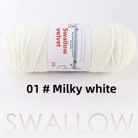 Fil de velours coton laitier à cinq brins Supplysource Large Group, fil moyen épais pour crochet, idéal pour poupées et coussins, teint en 80 couleurs au choix
