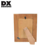 Bingkai Foto Kayu Alami DX Designs dengan Inlay Kayu, Ukuran 4x6, 5x7, 8x10 Inch, Desain Garis Geometris, Bingkai Gambar Kayu untuk Dinding & Meja, Dekorasi Rumah