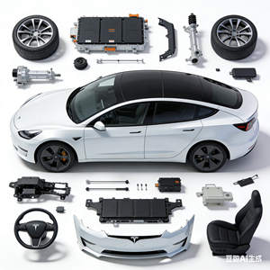 YUCHI Compatible con Tesla Model S 2012-2016, Parachoques Delantero 1068758 1068759 1068760 - Product Image 4