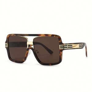 Gafas de Sol Cuadradas Extra Grandes de Lujo para Hombre y Mujer, Color Beige Champán, Moda 2022 - Product Image 5