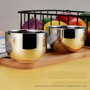 Tasse à vin en acier inoxydable double couche anti-brûlure anti-goutte petit <span class=keywords><strong>verre</strong></span> à vin en acier inoxydable pour la maison et le restaurant - Product Image 3