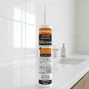 Scellant <span class=keywords><strong>silicone</strong></span> acétique <span class=keywords><strong>sanitaire</strong></span> Kingdeli HY-722B anti-fongique pour la construction, le transport, la salle de bain et la cuisine - Product Image 1