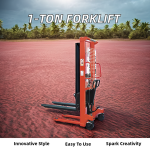 1 Ton el hidrolik palet çatalı kamyon yeni kullanılan manuel palet istifçi makine tamir atölyeleri kaldırıcı çekirdek pompa forkliftler - Product Image 3