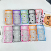 Coque de téléphone transparente antichoc et étanche avec bordure à paillettes pour iPhone 17 Air 16 15 14 Pro Max