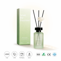 Coffret Cadeau Diffuseur à Bâtonnets Fleur de Gardénia 180ml Huile Essentielle Aromathérapie Parfum d'Ambiance Cadeau de Mariage Senteur Naturelle