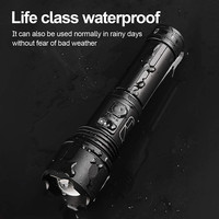 Lampe de poche LED super puissante Zoom torche tactique Usb Rechargeable lampe étanche 26650 pour le camping en plein air