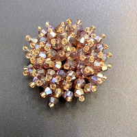 3D fleur perle Patch cristal strass boutons mode tissu feutre Applique pour sacs chaussures coudre sur bouton
