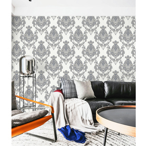 Nature Textured Design 106cm Papier peint vinyle lavable Papier peint à paillettes brillantes Rouleaux de revêtement mural Papier peint d'intérieur pour la maison - Product Image 4