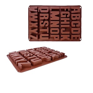 แม่พิมพ์ซิลิโคน 3 มิติ สำหรับทำขนม ฟองดองท์ เค้ก วาฟเฟิล ช็อกโกแลตแท่ง  แบบไม่ติดกระทะ  พร้อมแม่พิมพ์ตัวอักษรสำหรับช็อกโกแลต - Product Image 2