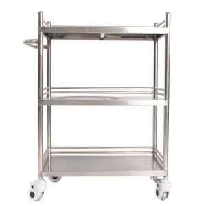 Stainless Steel Trolley 65x42x86 Cm With Drawer And Shelf For Hospital Clinic Use - Product Image 4