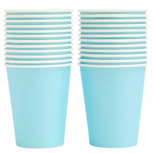 Suministros para fiestas Juego de vajilla Suministros para fiestas verde azulado, platos de papel, tazas y servilletas (Sirve 24, 72 piezas) - Product Image 6