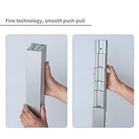 Gain de place pour table de cuisine Rail coulissant télescopique en aluminium à plusieurs sections Mécanisme de table à manger coulissante