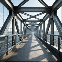 Puente Peatonal de Acero Prefabricado de Construcción Rápida con Estructura de Acero Temporal