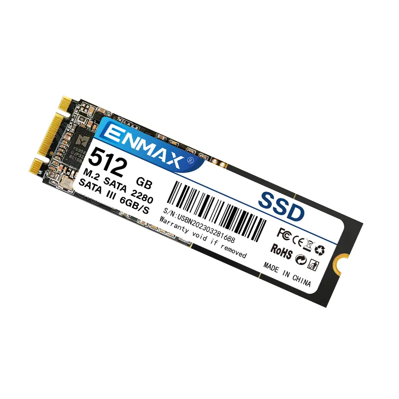 ENMAX Vente en gros SSD M2 NGFF Disque dur pour ordinateur portable 128 Go 256 Go 512 Go 1 To 2 To M2 NGFF Solid State Drive