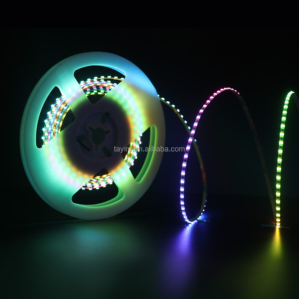 2.7mm Ultra Thin Pixel SMD RGBIC LED Strip DC 5V 12V Magic Color 160LEDs/m WS2811 WS2812B IP20 Digital Addressable LED Strip