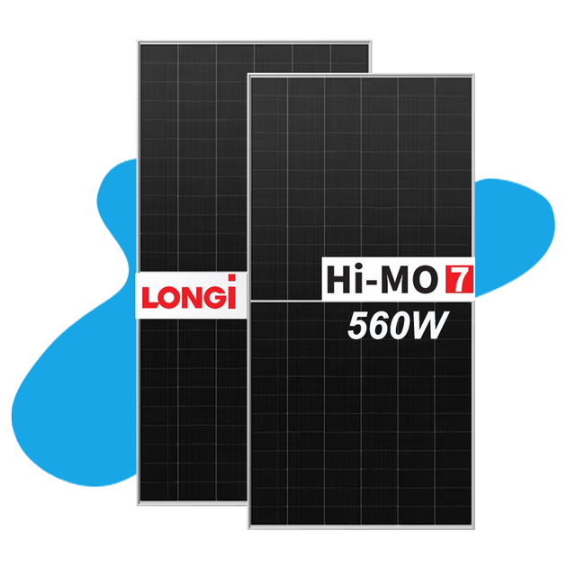 Longi Hi Mo 7 High Efficiency Bifacial Solar Panel 560 570W 580W 600W Dual Glass Solar Power Photovoltaic PV Panels Plate