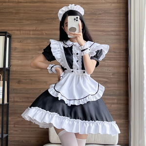 ハロウィン コスプレ アニメ メイド服 レディース 大きいサイズ パーティードレス エプロン メイド コスチューム 日本のかわいいロリータ パーティーユニフォーム - Product Image 3