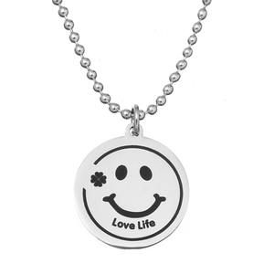 Nuovo marchio di moda di vendita caldo Cartoon XX faccia sorridente giardino marca maschio e femmina coppia collana ciondolo <span class=keywords><strong>Hiphop</strong></span> - Product Image 2