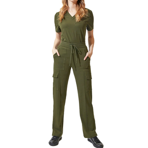 Yuhong all'ingrosso medico infermiera Polo Top Scrub giacca uniformi set jogging fornitori ospedale uniforme <span class=keywords><strong>da</strong></span> donna che allatta Scrub - Product Image 3