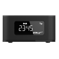 Untuk Bluetooth V5.0 DAB + FM Digital Radio speaker portabel dengan pengisi daya nirkabel LCD Alarm jam Radio
