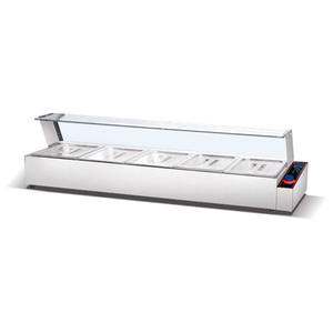 Cuisine commerciale 3 4 5 Pan Bain <span class=keywords><strong>Marie</strong></span> Chauffe-aliments Équipement Comptoir Bain <span class=keywords><strong>Marie</strong></span> Avec Verre - Product Image 5