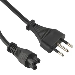 Kabel daya AC Chili/Italia kabel daya 3 prong untuk adaptor Laptop