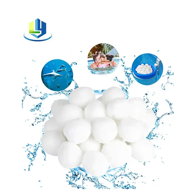 Mesh Bag Washing Industrial Water Treatment Oil Absorbing Scum Dacron Polyester Fiber Ball