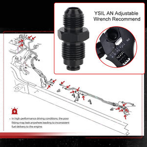 อะแดปเตอร์จ่าย<span class=keywords><strong>น้ำมัน</strong></span>เทอร์โบ AN6-M18X1.5-ORB สีดำ AN6-M16X1.5-ORB อะแดปเตอร์อลูมิเนียมตัวผู้แบบตรงบานออก - Product Image 2