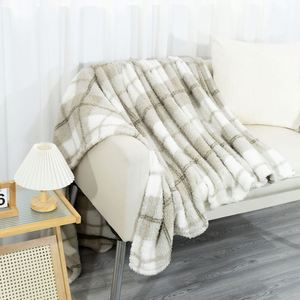 Manta de lana súper suave con patrón de ondas, mantas de lana acogedoras y ligeras para todas las estaciones, mantas mullidas azules cómodas - Product Image 2