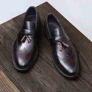 Nuevos Mocasines Casuales Formales de Negocios con Punta Puntiaguda y Flecos Estilo Británico Vintage 2025, Pintados a Mano en Color Otoño - Product Image 6