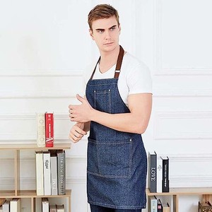 Tabliers en jean personnalisés pour baristas et pâtissiers, tabliers à suspendre au cou et à la taille, vêtements <span class=keywords><strong>de</strong></span> <span class=keywords><strong>travail</strong></span> pour chefs <span class=keywords><strong>de</strong></span> restauration, boulangeries et pâtisseries - Product Image 1