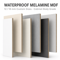 Panneau MDF mélaminé de qualité meuble, taille personnalisée 12/18 mm, résistant à l'humidité, pour corps d'armoire