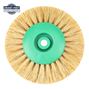 Brosse de polissage en sisal 78 mm de la marque Cricket-Fight Brush Company, disque à noyau en plastique rouge pour meuleuse d'établi, polissage de bijoux et dentaire - Product Image 5